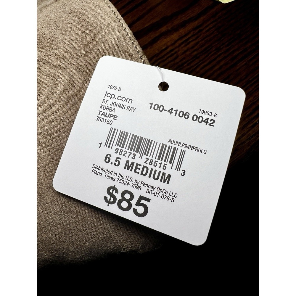 St John's Bay Women's Boots Korba Slouch Taupe Flat Pull On Memory Foam Size 6.5 - Picture 9 of 10